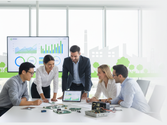 APEROTEC Team arbeitet an nachhaltigen Elektroniklösungen